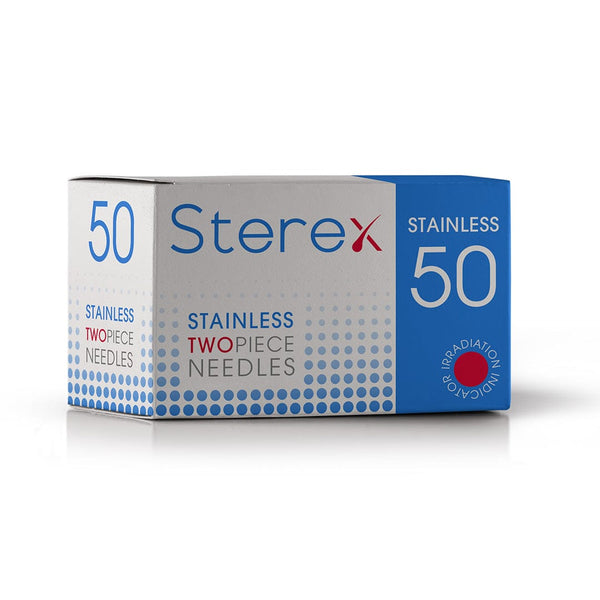 Sterex Electrolysis Needle Sterex Two Piece Stainless Needles Short, Pack of 50