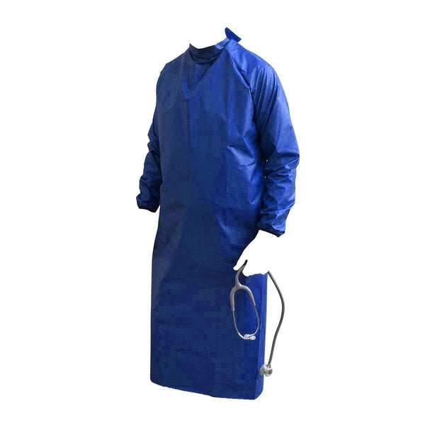 Just Care Beauty PPE Medium Blue Waterproof Washable Gown Pk 1