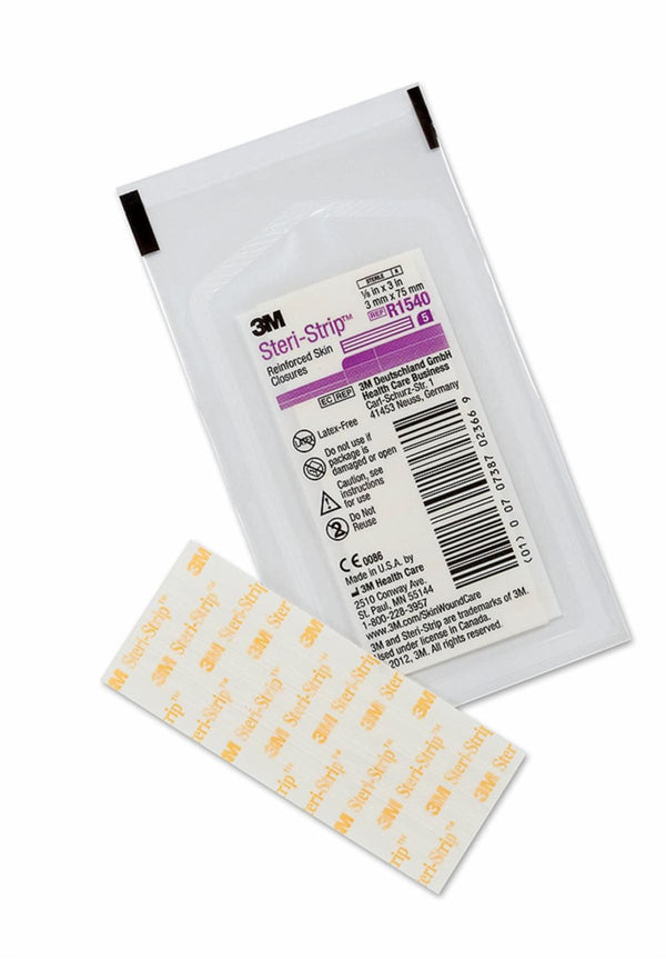 3M Wound Care 3M Steri-Strip Reinforced Adhesive Skin Closures 3 mm x 75 mm, Pack of 50