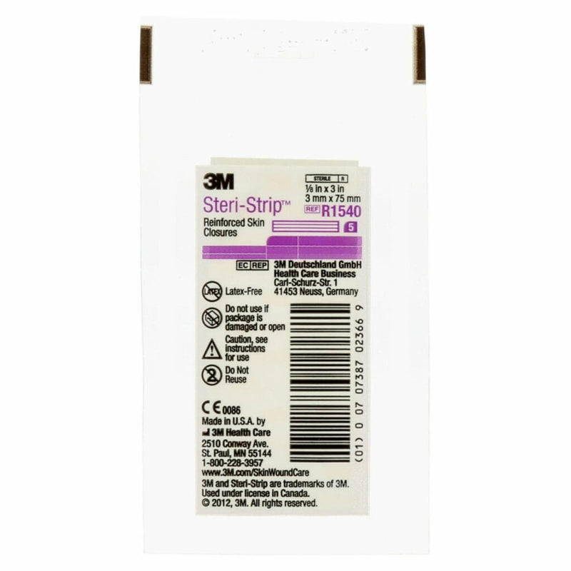 3M Wound Care 3M Steri-Strip Reinforced Adhesive Skin Closures 3 mm x 75 mm, Pack of 50
