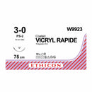 Ethicon Suture Needle Coated Vicryl Rapide Size 3-0 PS-2 Suture Needles, Pack of 12