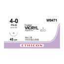 Ethicon Suture Needle Coated Vicryl Size 4-0 PS–22 Suture Needles, Pack of 12