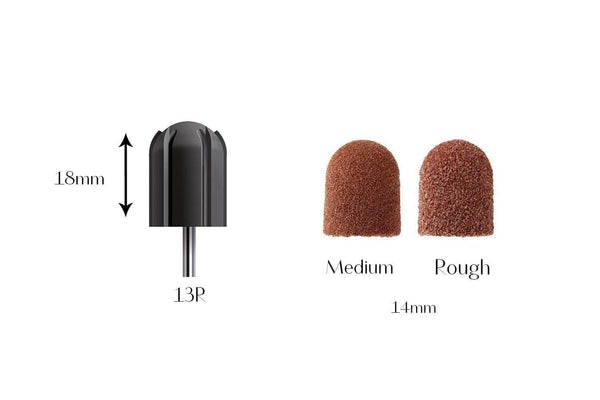 Just Care Abrasives Disposable 13R Abrasive Caps, Pack of 10