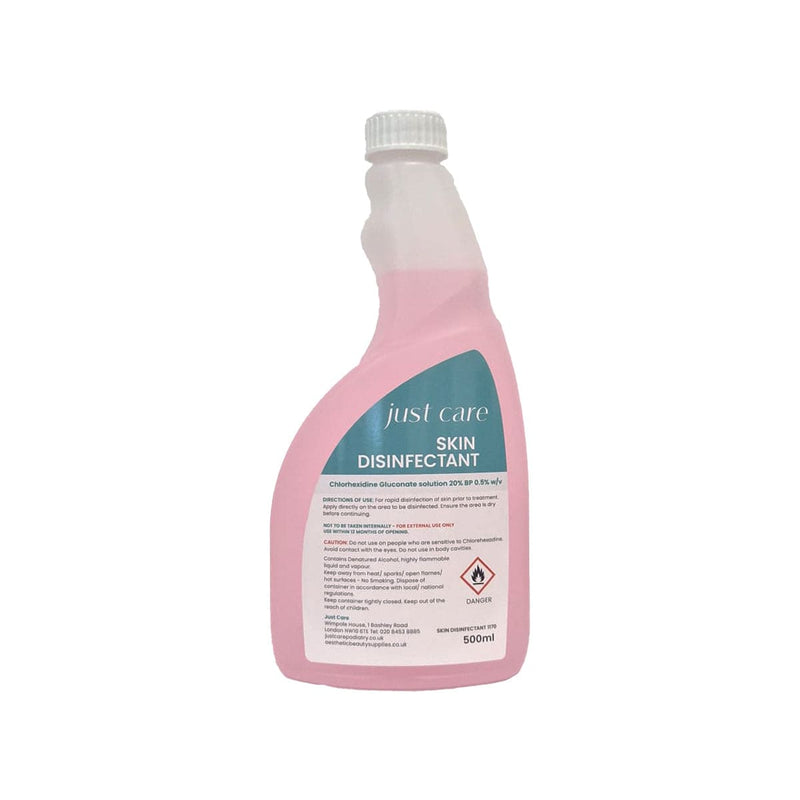 ABS Skin Disinfectant Spray Bottle 500ml (without trigger Just Care Chlorhexidine Skin Disinfectant