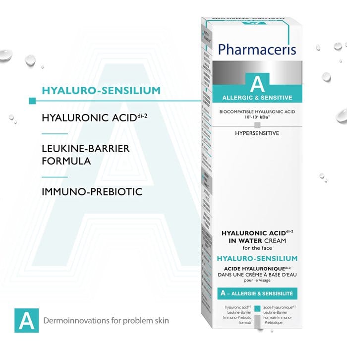 Pharmaceris Moisturiser Pharmaceris A Hyaluro-Sensilium Hyaluronic Acid In Water Cream, 40ml