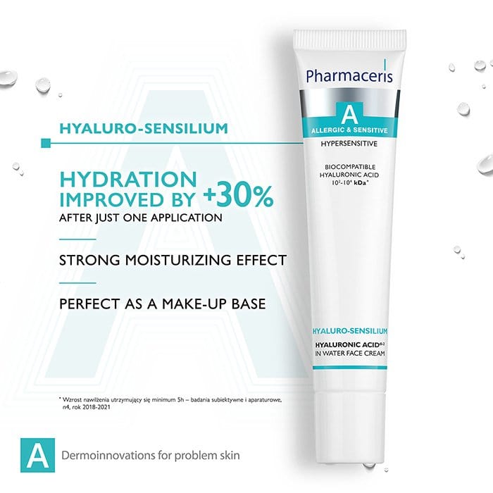 Pharmaceris Moisturiser Pharmaceris A Hyaluro-Sensilium Hyaluronic Acid In Water Cream, 40ml