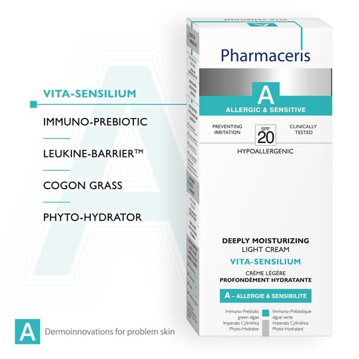 Pharmaceris Moisturiser Pharmaceris A Vita-Sensilium Deeply Moisturising Light Cream SPF20, 50ml