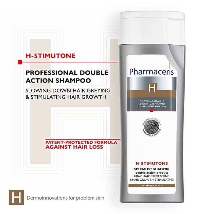 Pharmaceris Shampoo Pharmaceris H-Stimutone Double Action Grey Hair Preventing Shampoo, 250ml