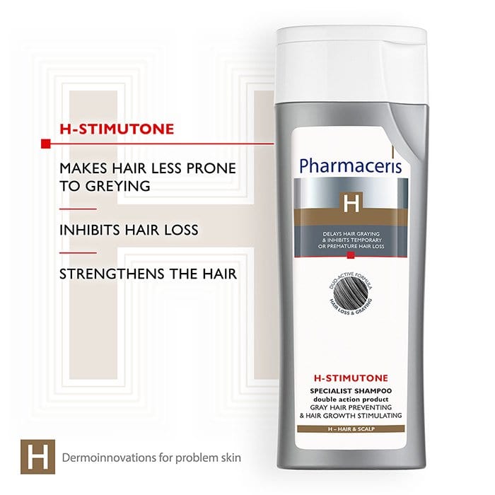 Pharmaceris Shampoo Pharmaceris H-Stimutone Double Action Grey Hair Preventing Shampoo, 250ml