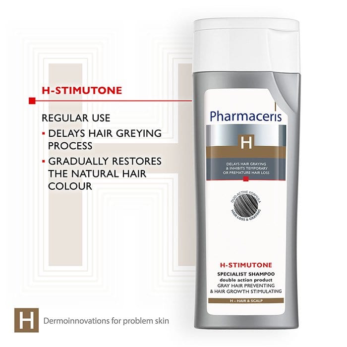 Pharmaceris Shampoo Pharmaceris H-Stimutone Double Action Grey Hair Preventing Shampoo, 250ml