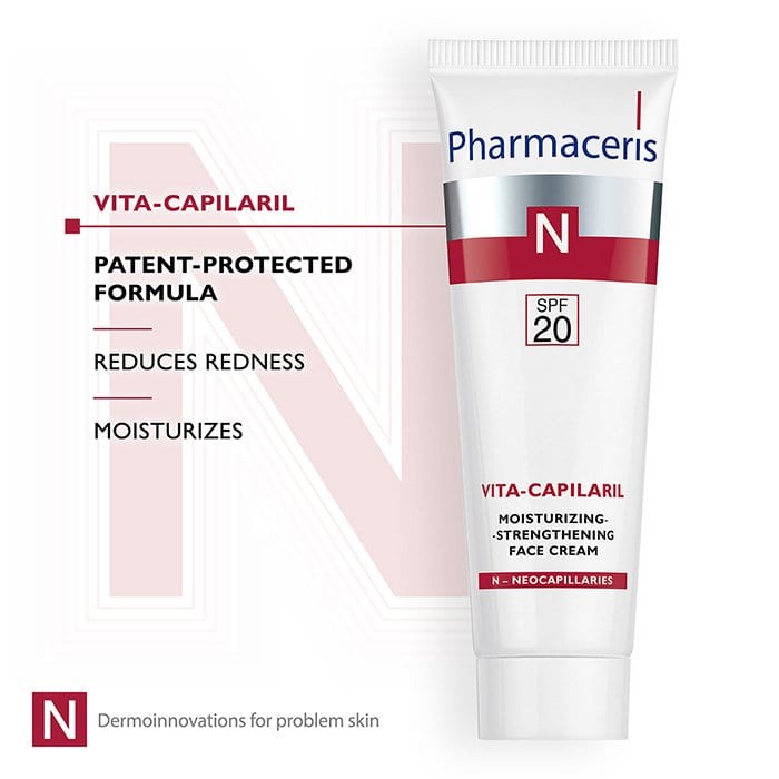 Pharmaceris Moisturiser Pharmaceris N Vita-Capilaril Moisturising & Strengthening Face Cream SPF20, 50ml