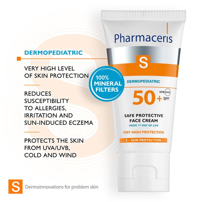 Pharmaceris Sun Protection Pharmaceris S Safe Protective Face Cream SPF50+, 50ml