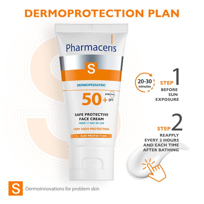 Pharmaceris Sun Protection Pharmaceris S Safe Protective Face Cream SPF50+, 50ml