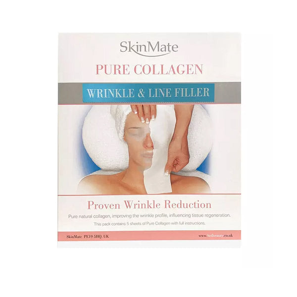 SkinMate Facial Mask SkinMate Pure Collagen Anti-Ageing Wrinkle Filler Mask A4 Sheet, Pack of 5