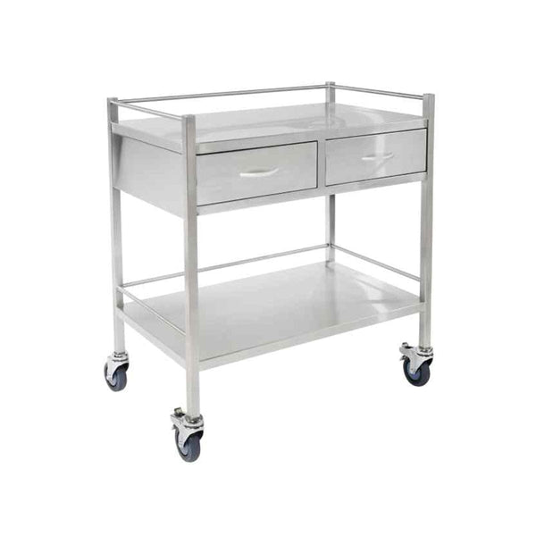 ABS Trolley Stainless Steel Trolley Large with 2 Drawers