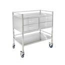 ABS Trolley Stainless Steel Trolley Large with 4 Drawers