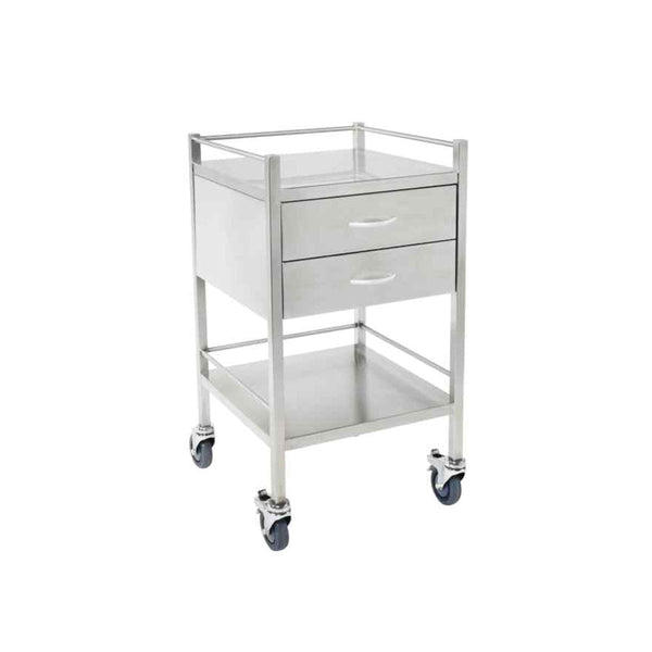 ABS Trolley Stainless Steel Trolley Small with 2 Drawers