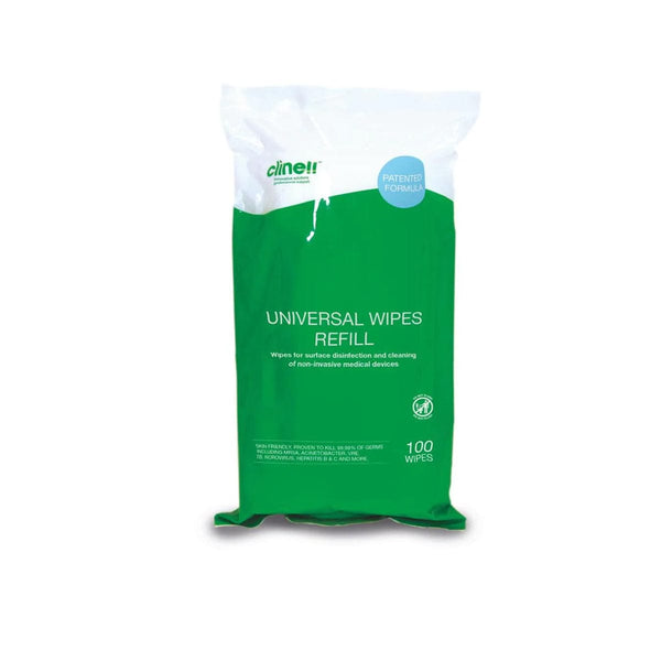 Cline Disinfectant Clinell Universal Sanitising Wipes Refill for Tub Of 100