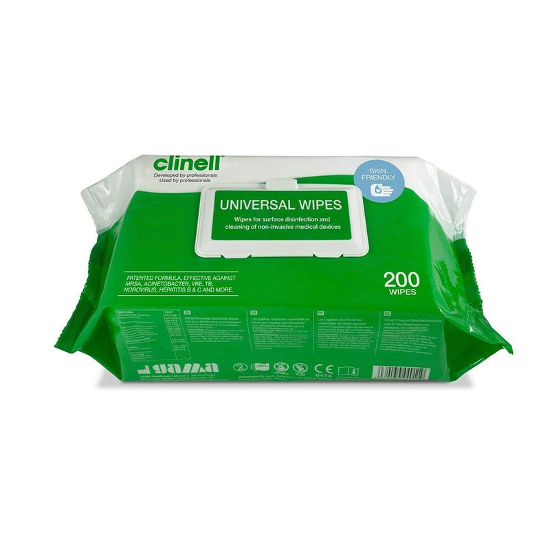 Clinell Products Pack of 200 Wipes Clinell Universal Wipes Pk 200