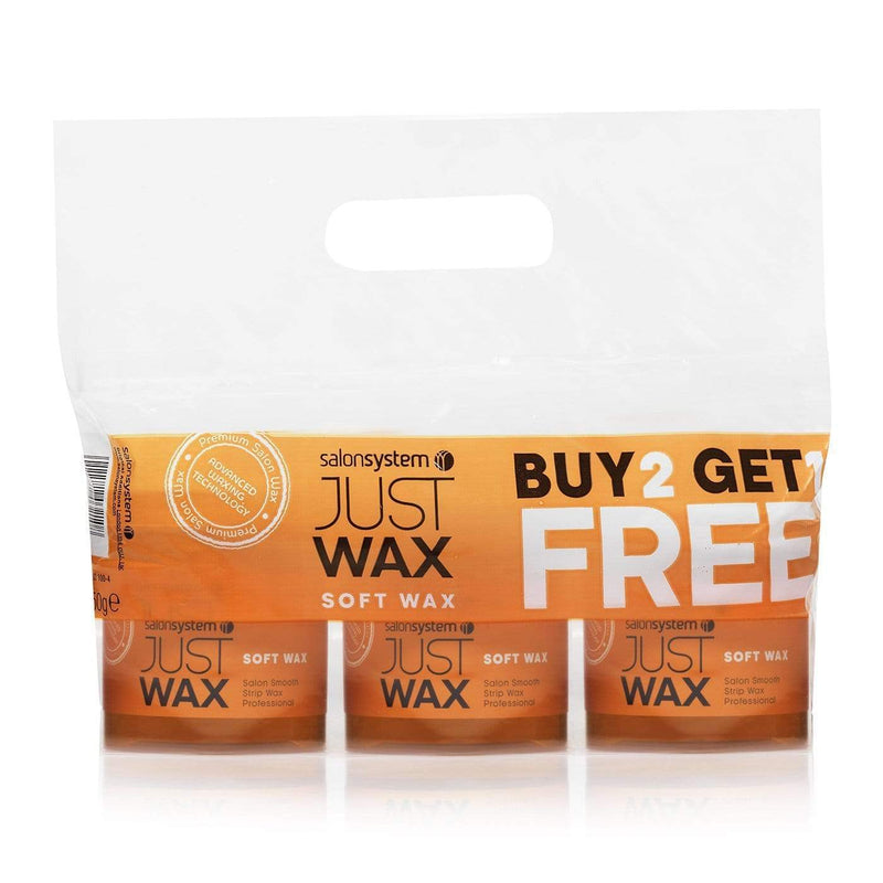 Salon System Products Just Wax Honey Soft Wax Offer Pk 3 x 450g