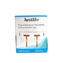 Justlife Products Justlife Disposable Razors Twin Blade, Pack of 100