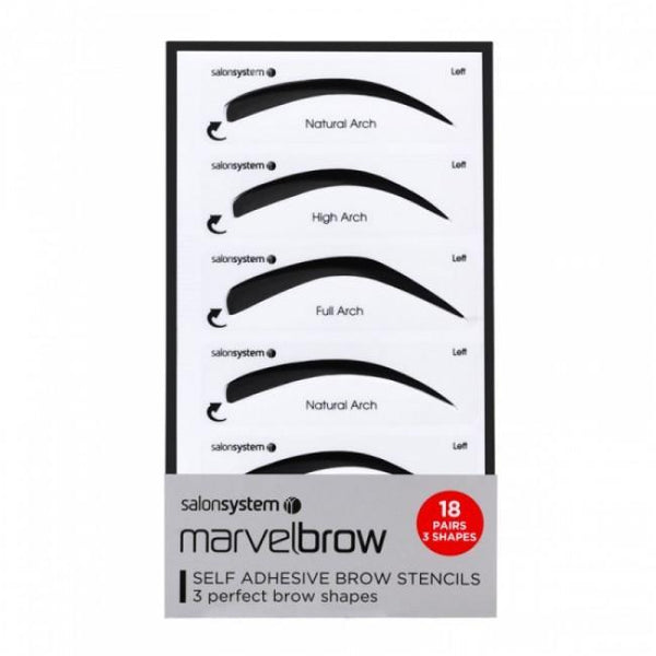 Just Care Beauty Products Marvelbrow Self Adhesive Brow Stencils Pk/18